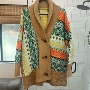 Like New Anthropologie Fair Isle Cardigan